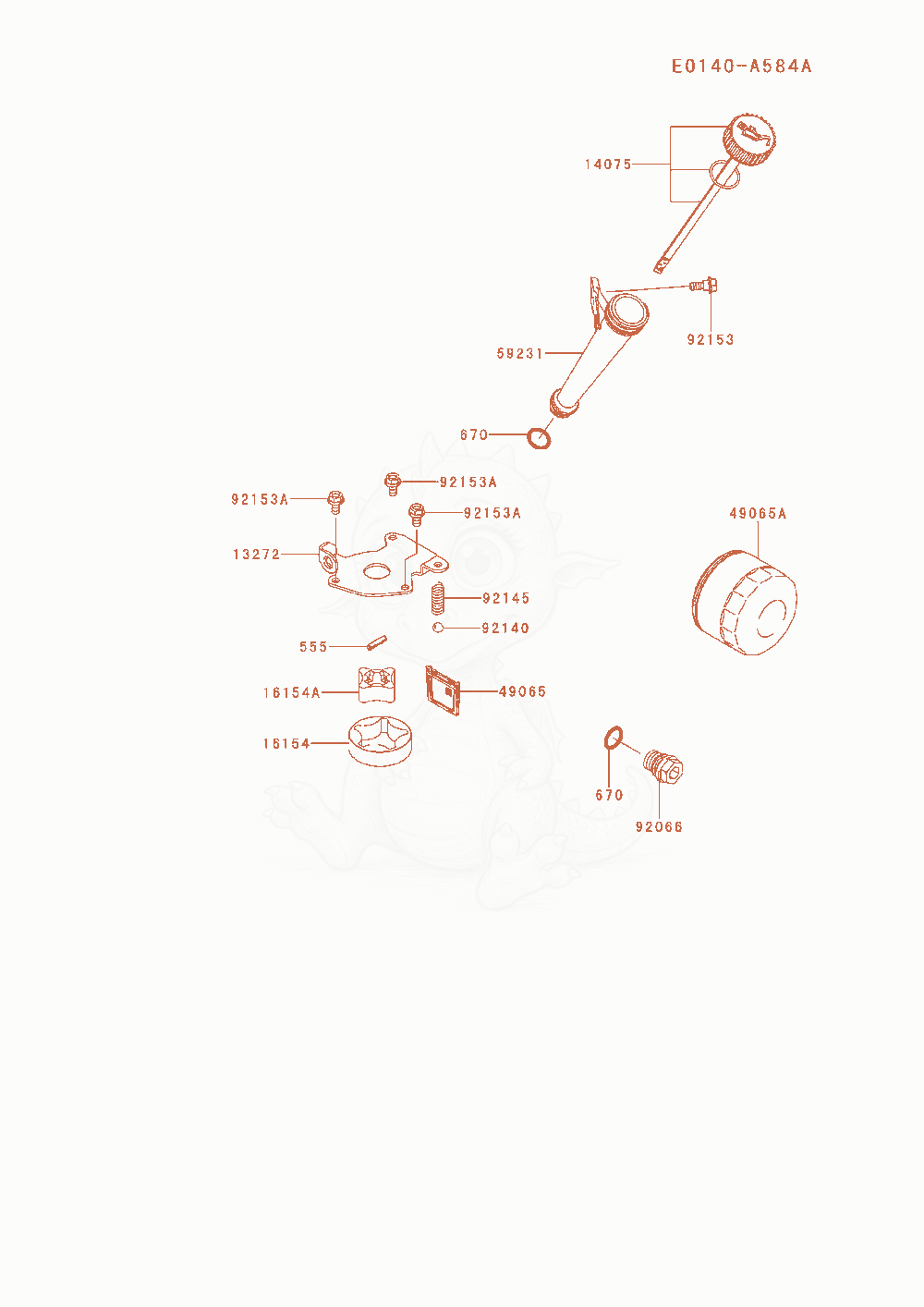 Exploded parts diagram of the Lubrication-Equipment of a Kawasaki FX691V-AS27 engine, with numbered balloons