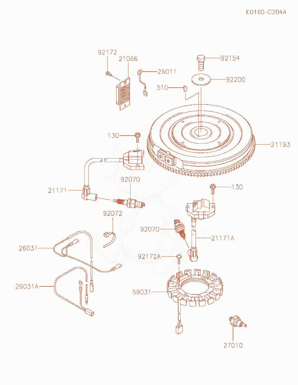 Exploded parts diagram of the Electric-Equipment of a Kawasaki FXT00V-AS28 engine, with numbered balloons