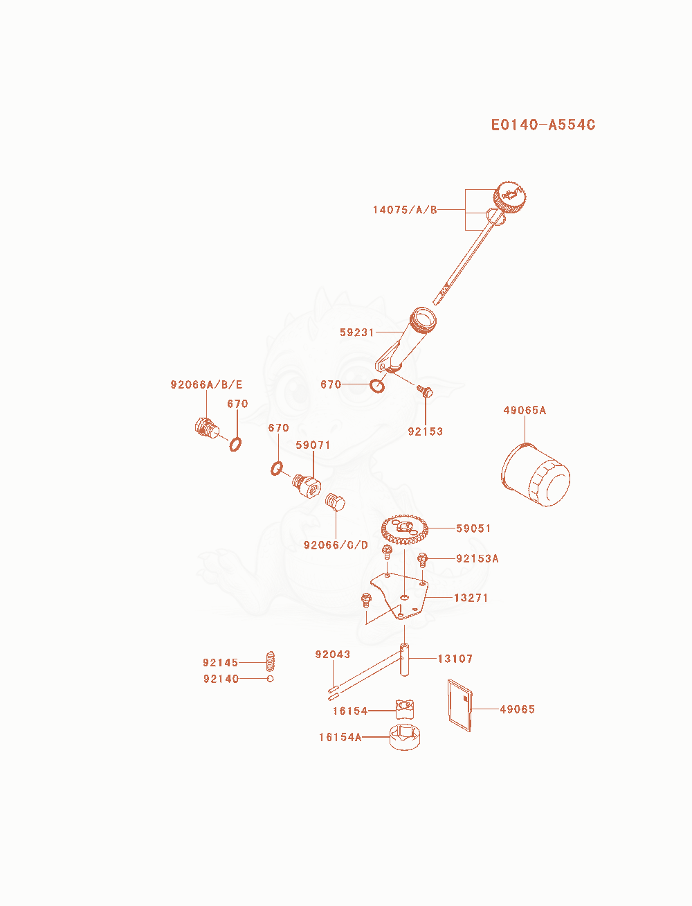 Exploded parts diagram of the Lubrication-Equipment of a Kawasaki FXT00V-AS15 engine, with numbered balloons