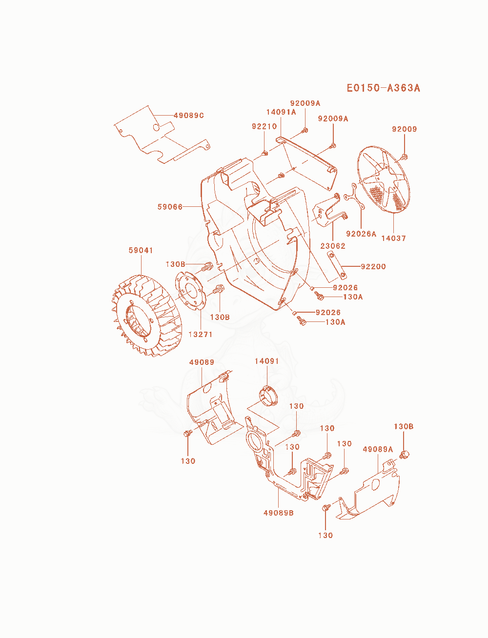 Exploded parts diagram of the Cooling-Equipment of a Kawasaki FH680D-AS01 engine, with numbered balloons