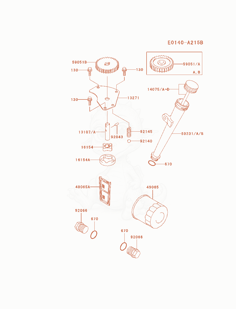 Exploded parts diagram of the Lubrication-Equipment of a Kawasaki FH680V-AS01 engine, with numbered balloons