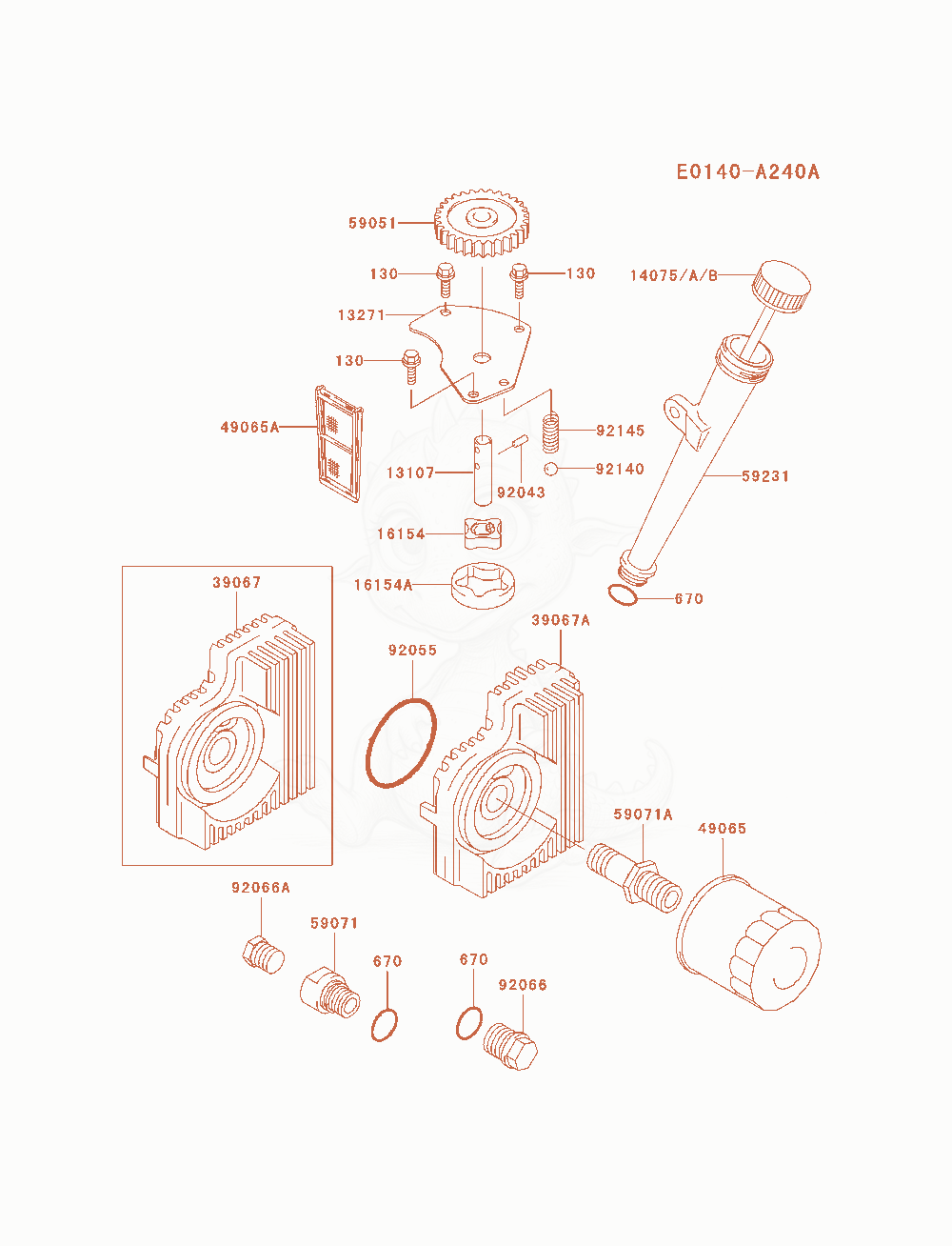 Exploded parts diagram of the Lubrication-Equipment of a Kawasaki FH721V-AS15 engine, with numbered balloons