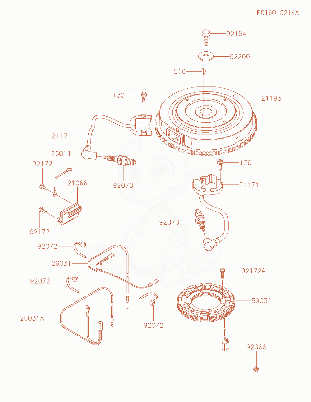 Exploded parts diagram of the Electric-Equipment of a Kawasaki FS541V-JS08 engine, with numbered balloons