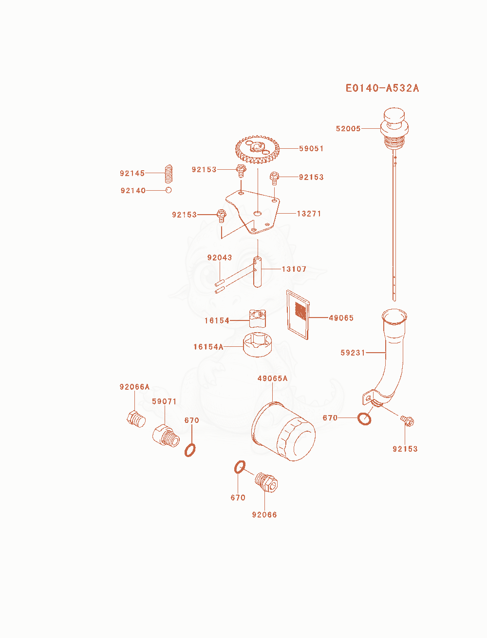 Exploded parts diagram of the Lubrication-Equipment of a Kawasaki FXT00V-AS09 engine, with numbered balloons