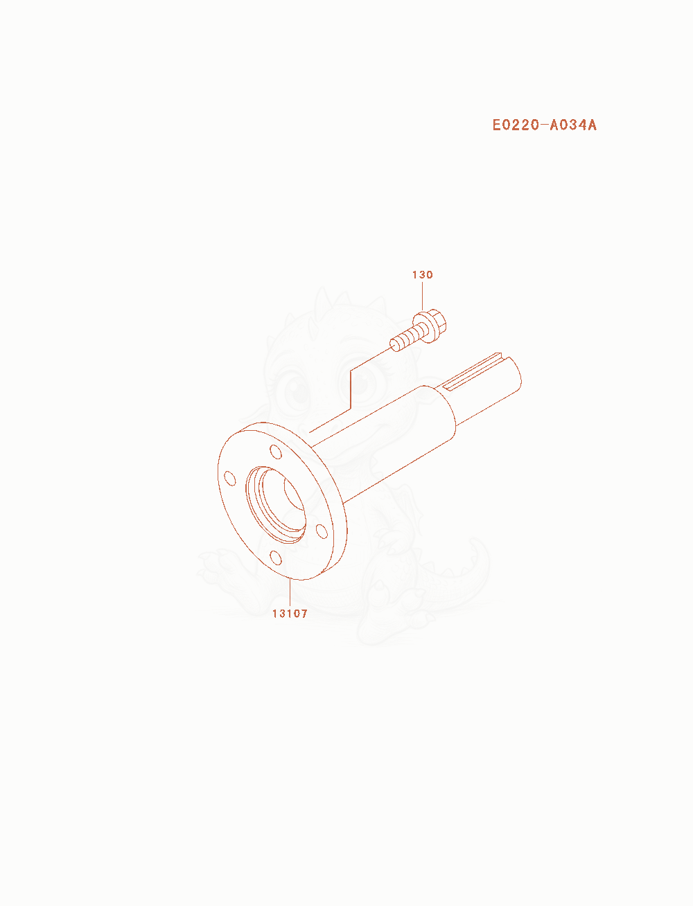 Exploded parts diagram of the P.T.O-Equipment of a Kawasaki FH680D-AS05 engine, with numbered balloons