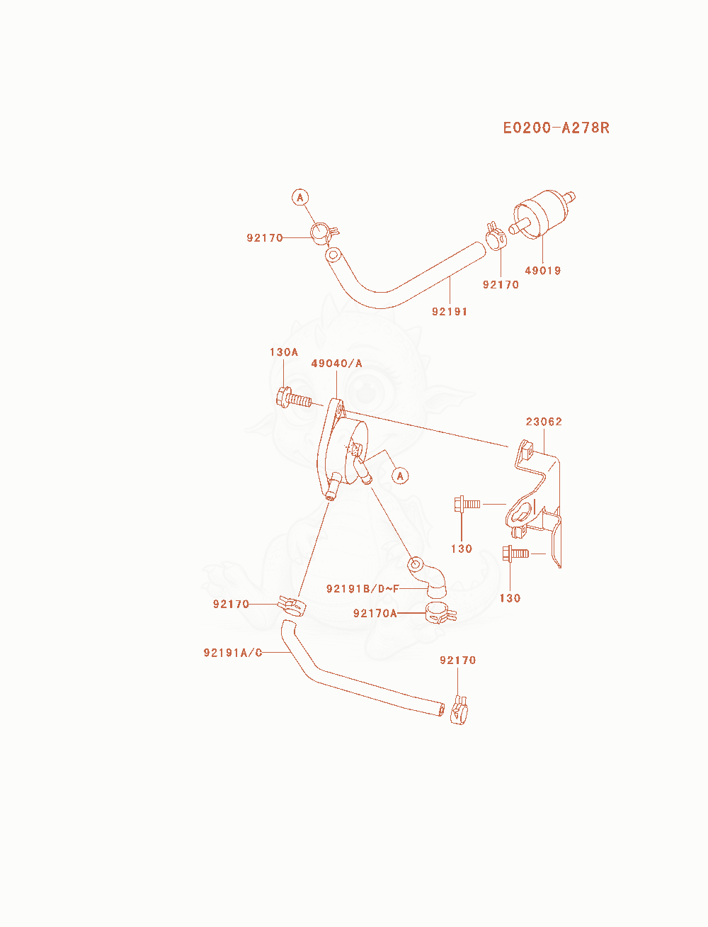 Exploded parts diagram of the Fuel-Tank / Fuel-Valve of a Kawasaki FH680V-AS04 engine, with numbered balloons