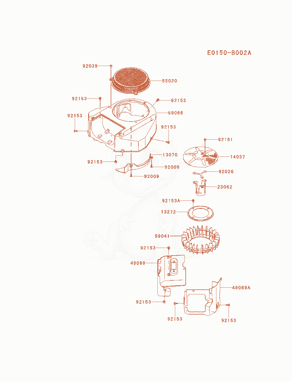 Exploded parts diagram of the Cooling-Equipment of a Kawasaki FS691V-AS06 engine, with numbered balloons
