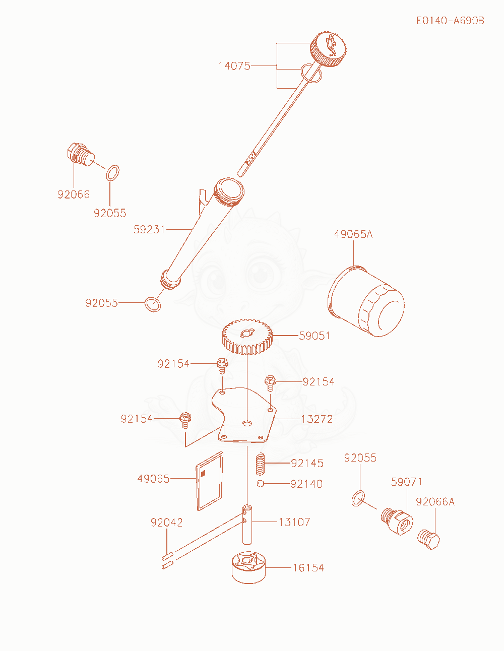 Exploded parts diagram of the Lubrication-Equipment of a Kawasaki FX850V-AR06 engine, with numbered balloons