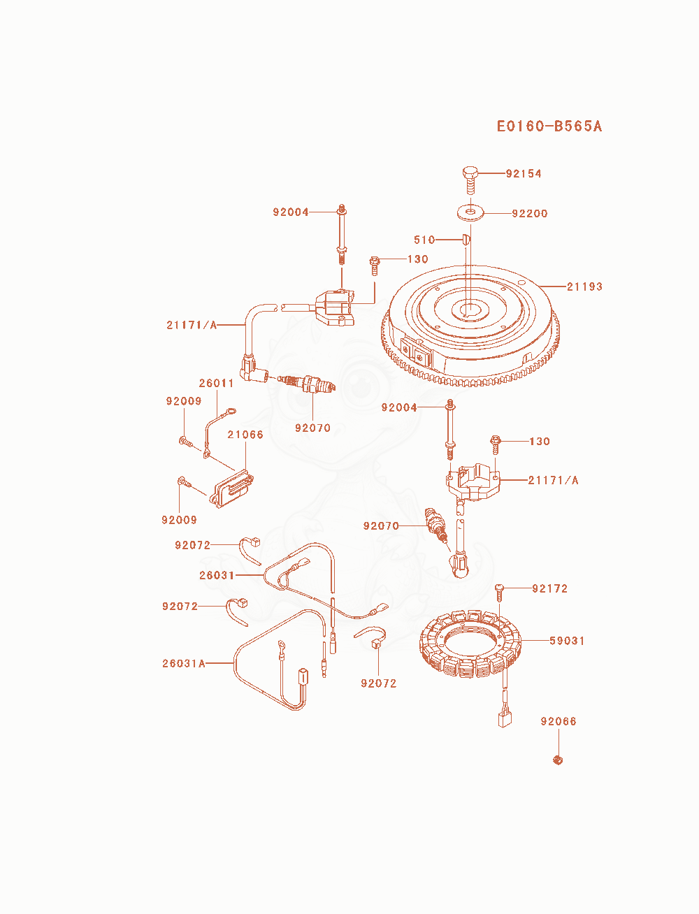 Exploded parts diagram of the Electric-Equipment of a Kawasaki FS541V-AS12 engine, with numbered balloons