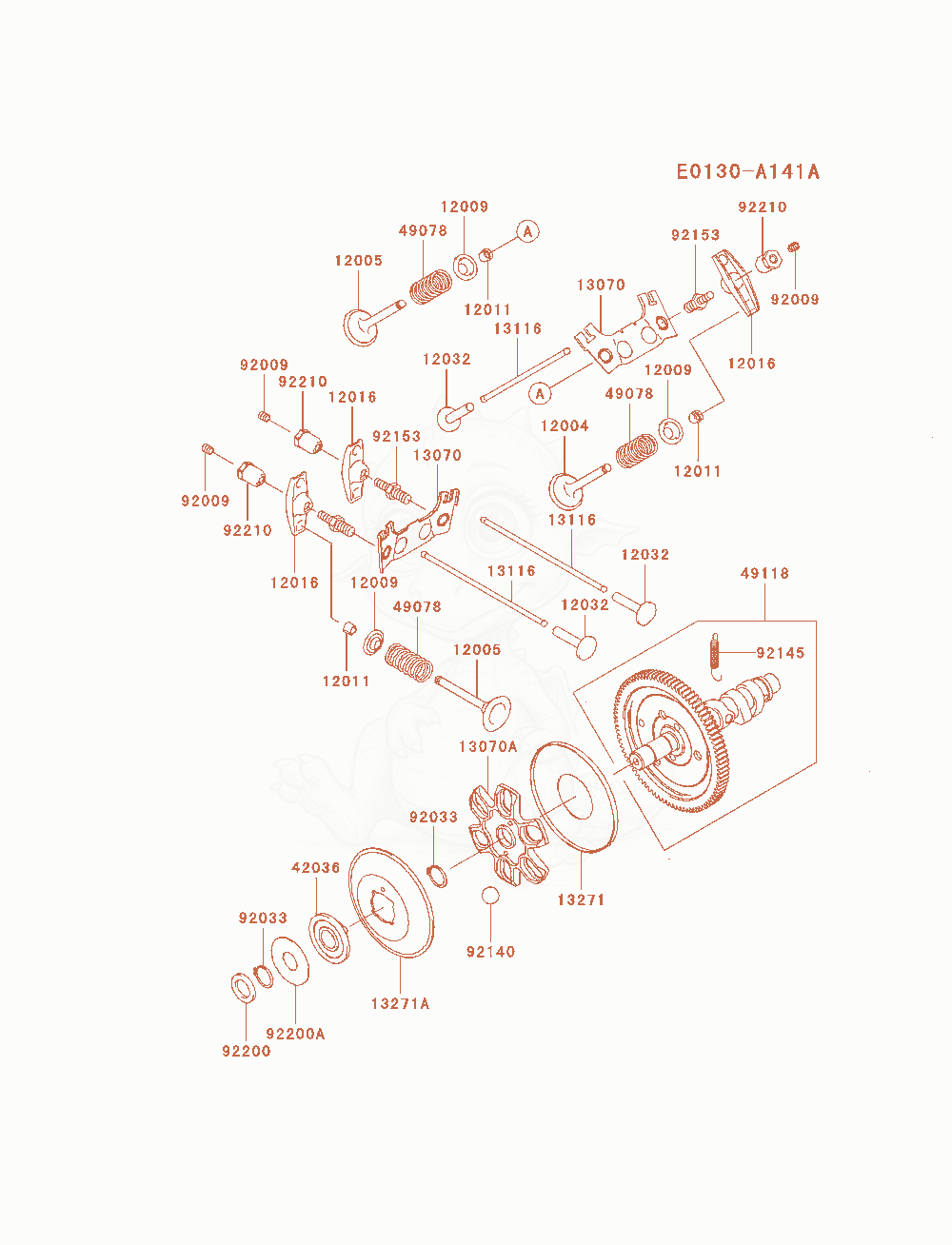 Exploded parts diagram of the Valve / Camshaft of a Kawasaki FH770D-AS04 engine, with numbered balloons