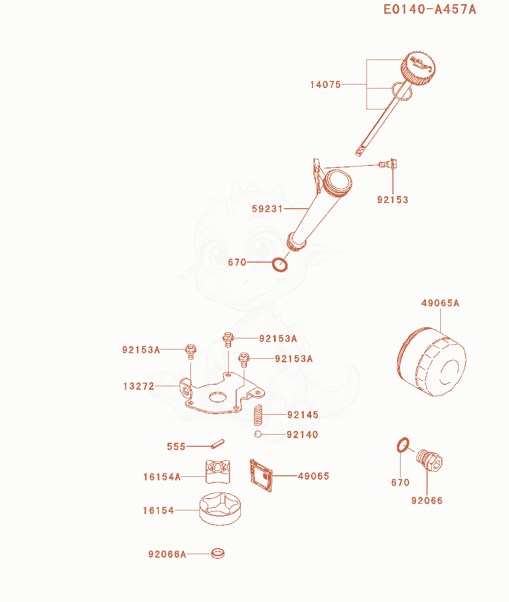Exploded parts diagram of the Lubrication-Equipment of a Kawasaki FX651V-BS00 engine, with numbered balloons