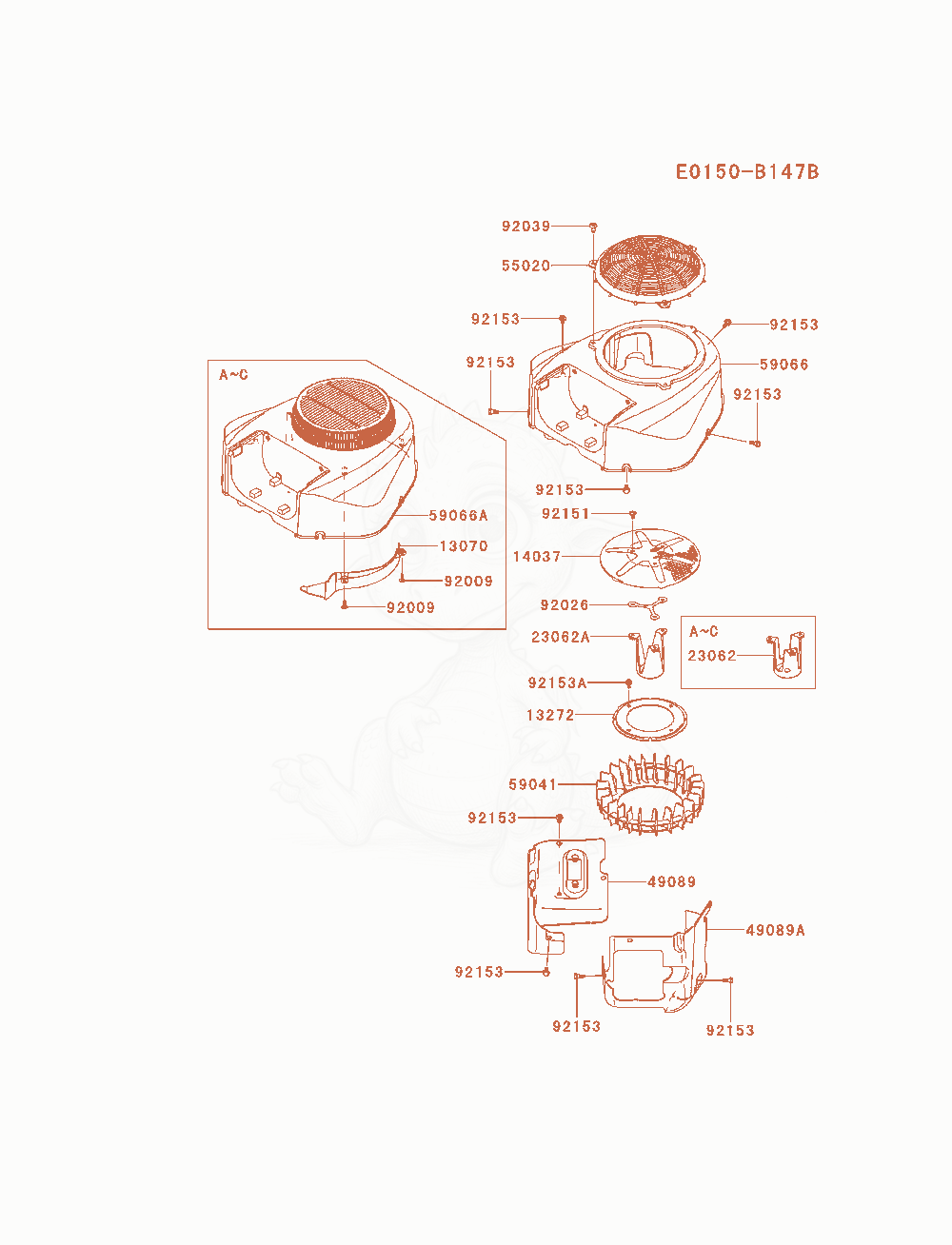 Exploded parts diagram of the Cooling-Equipment of a Kawasaki FR651V-AS09 engine, with numbered balloons