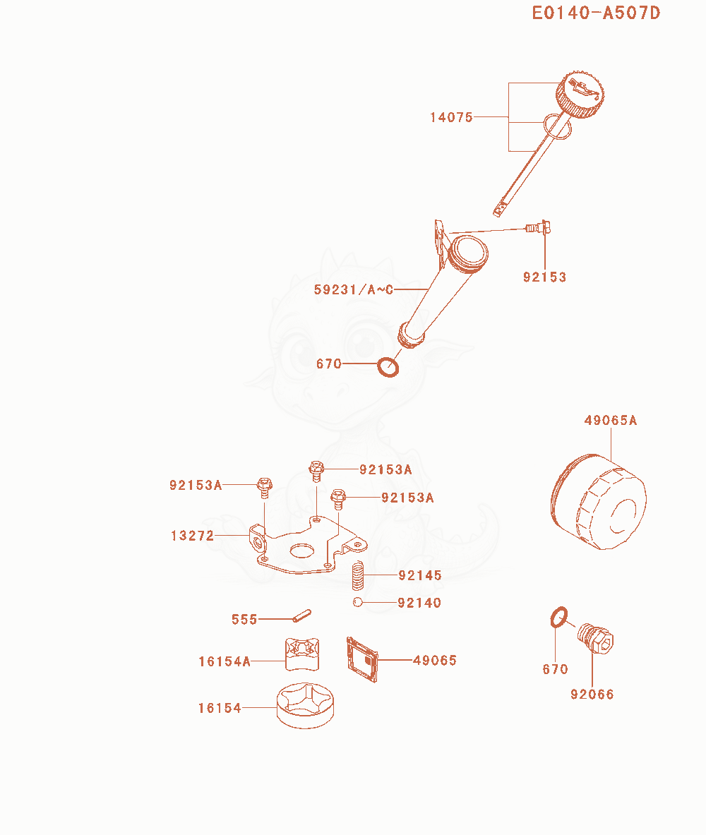Exploded parts diagram of the Lubrication-Equipment of a Kawasaki FX651V-CS08 engine, with numbered balloons