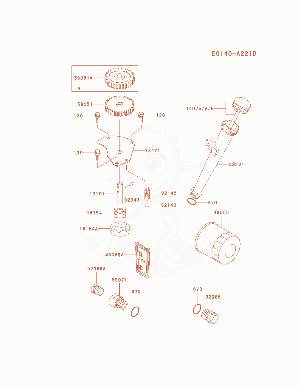 Exploded parts diagram of the Lubrication-Equipment of a Kawasaki FH680V-AS18 engine, with numbered balloons