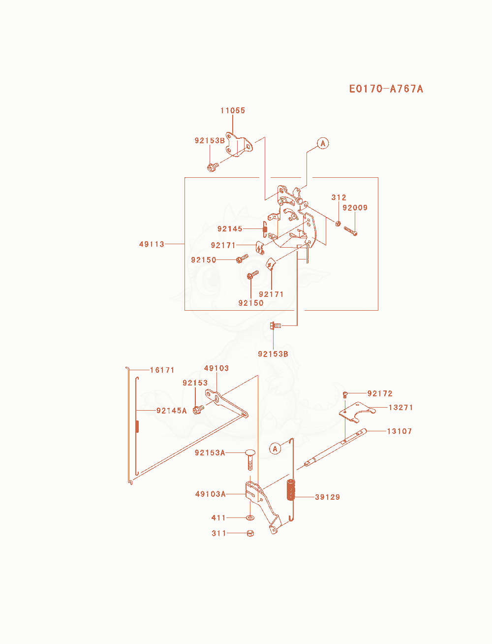 Exploded parts diagram of the Control-Equipment of a Kawasaki FX850V-AS02 engine, with numbered balloons