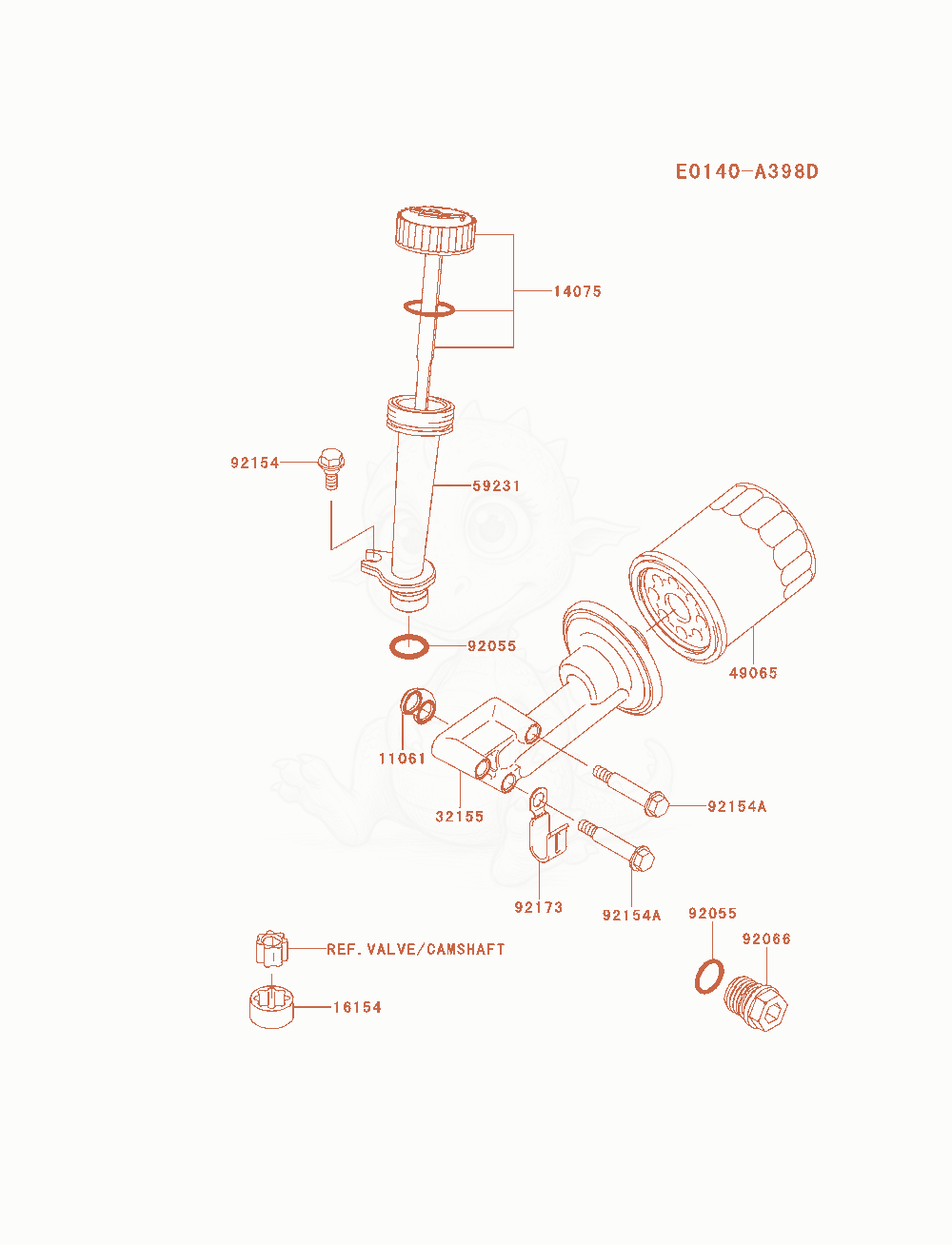 Exploded parts diagram of the Lubrication-Equipment of a Kawasaki FJ180V-AM26 engine, with numbered balloons