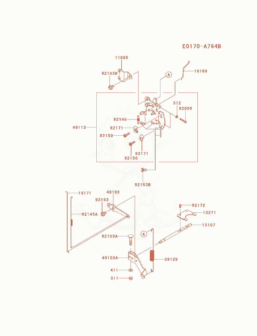 Exploded parts diagram of the Control-Equipment of a Kawasaki FX801V-AS15 engine, with numbered balloons