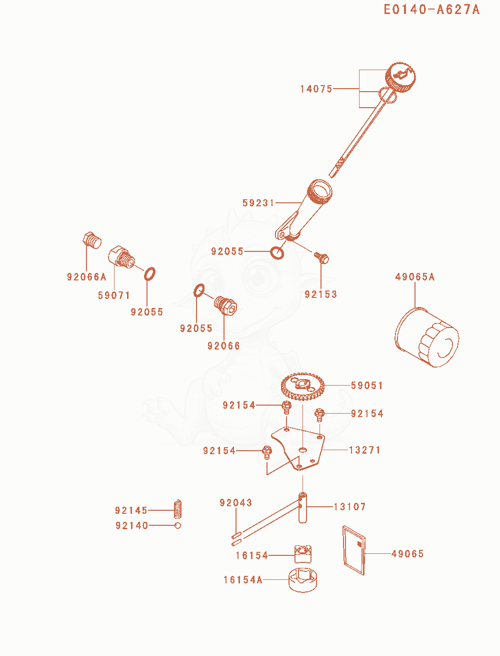 Exploded parts diagram of the Lubrication-Equipment of a Kawasaki FXT00V-AS26 engine, with numbered balloons