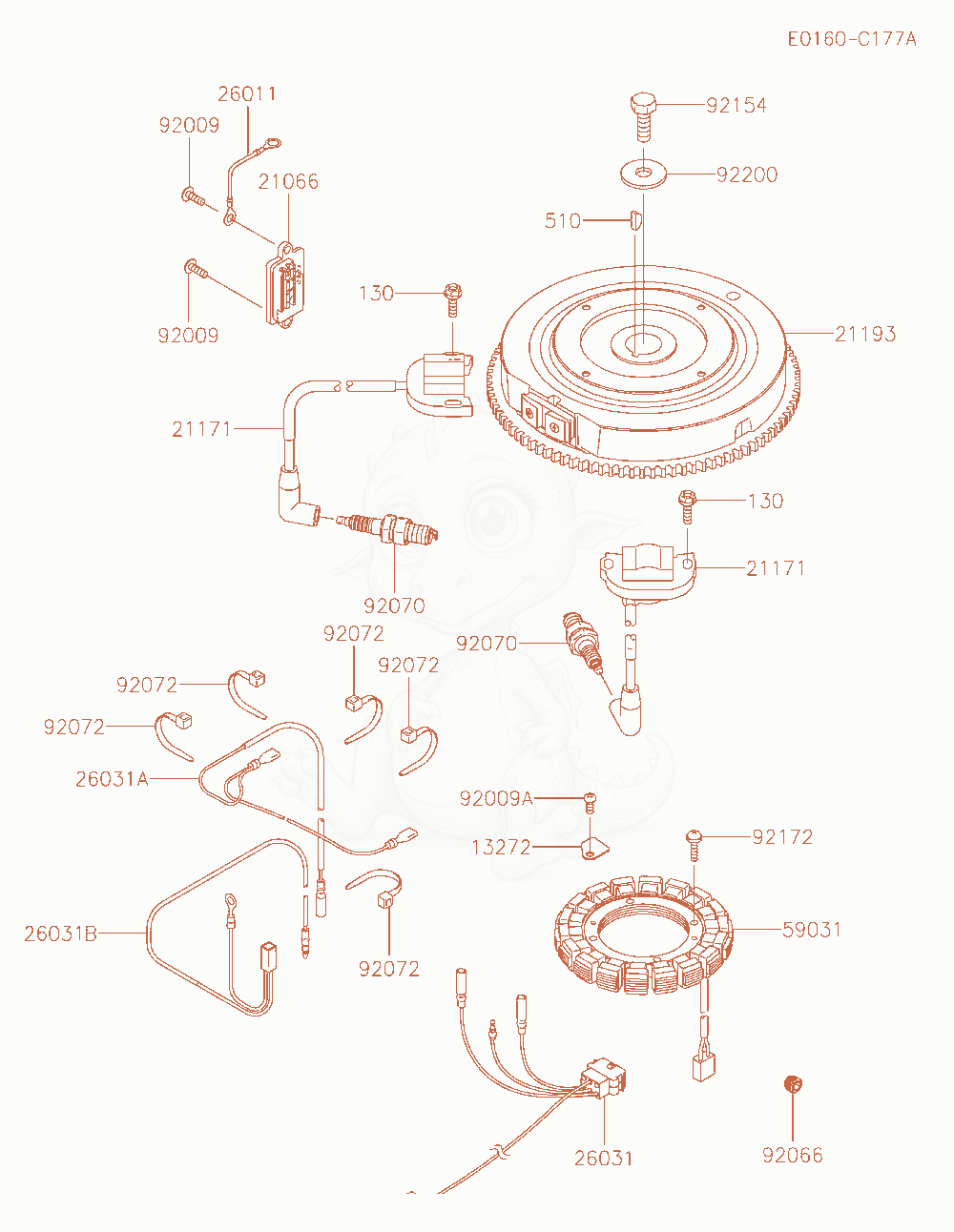 Exploded parts diagram of the Electric-Equipment of a Kawasaki FS651V-AS28 engine, with numbered balloons