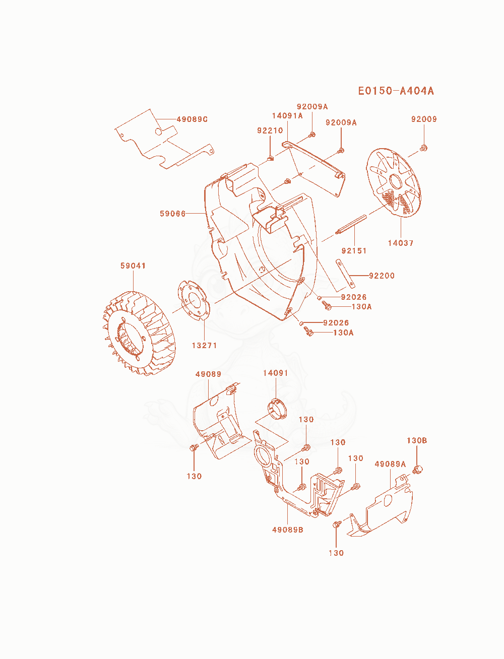 Exploded parts diagram of the Cooling-Equipment of a Kawasaki FH721D-AS06 engine, with numbered balloons