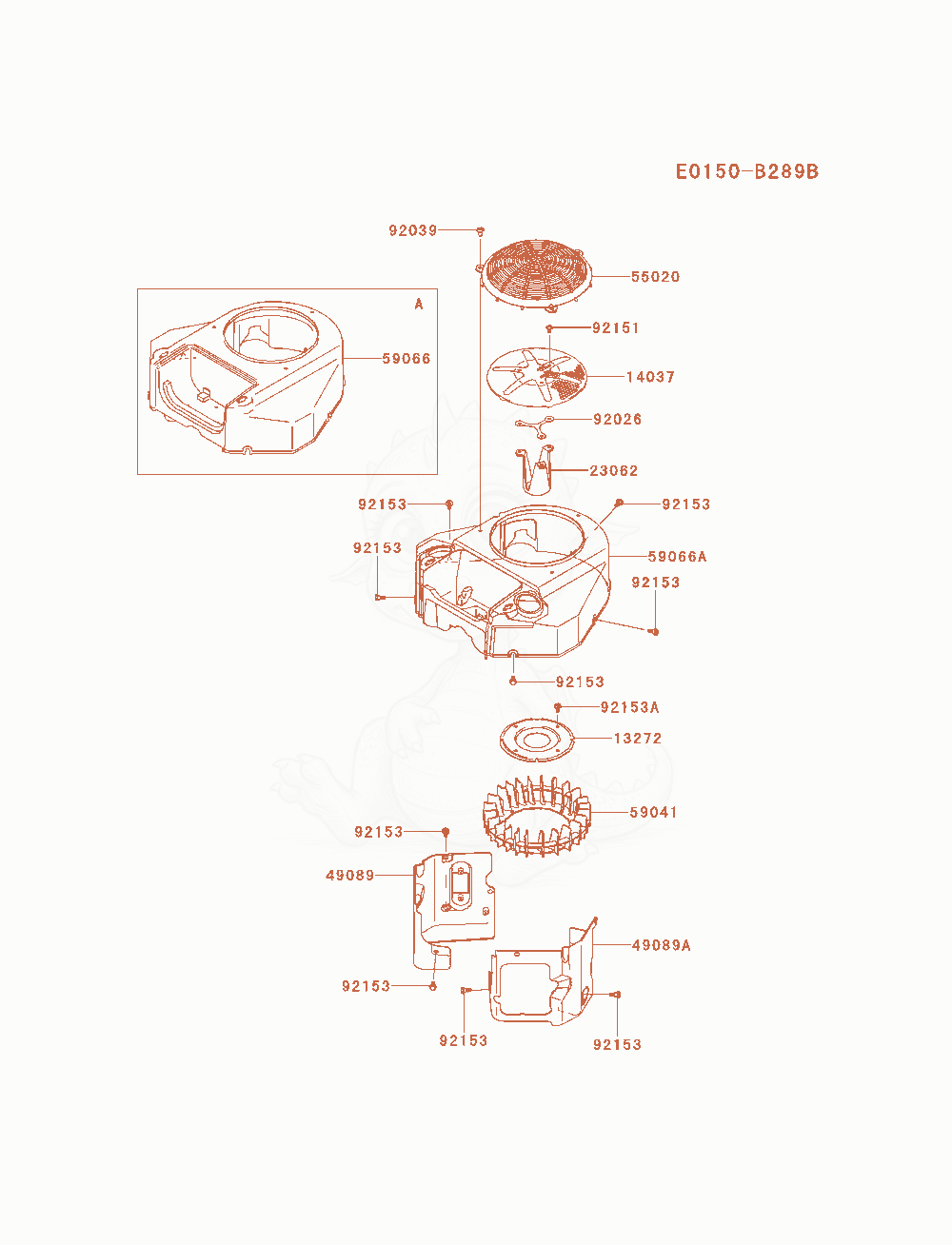 Exploded parts diagram of the Cooling-Equipment of a Kawasaki FS691V-AS20 engine, with numbered balloons