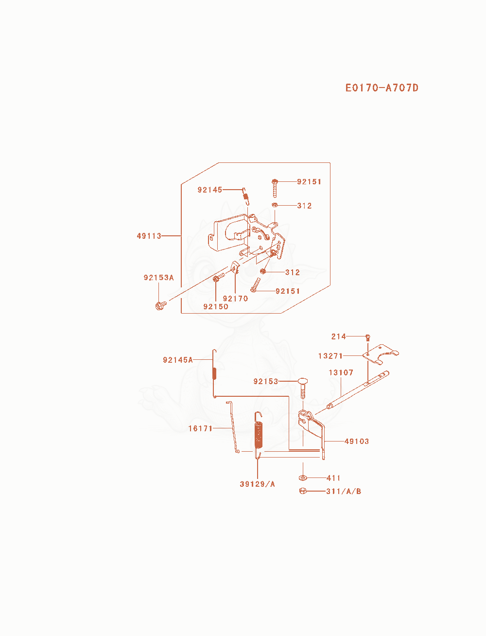Exploded parts diagram of the Control-Equipment of a Kawasaki FS481V-AS17 engine, with numbered balloons