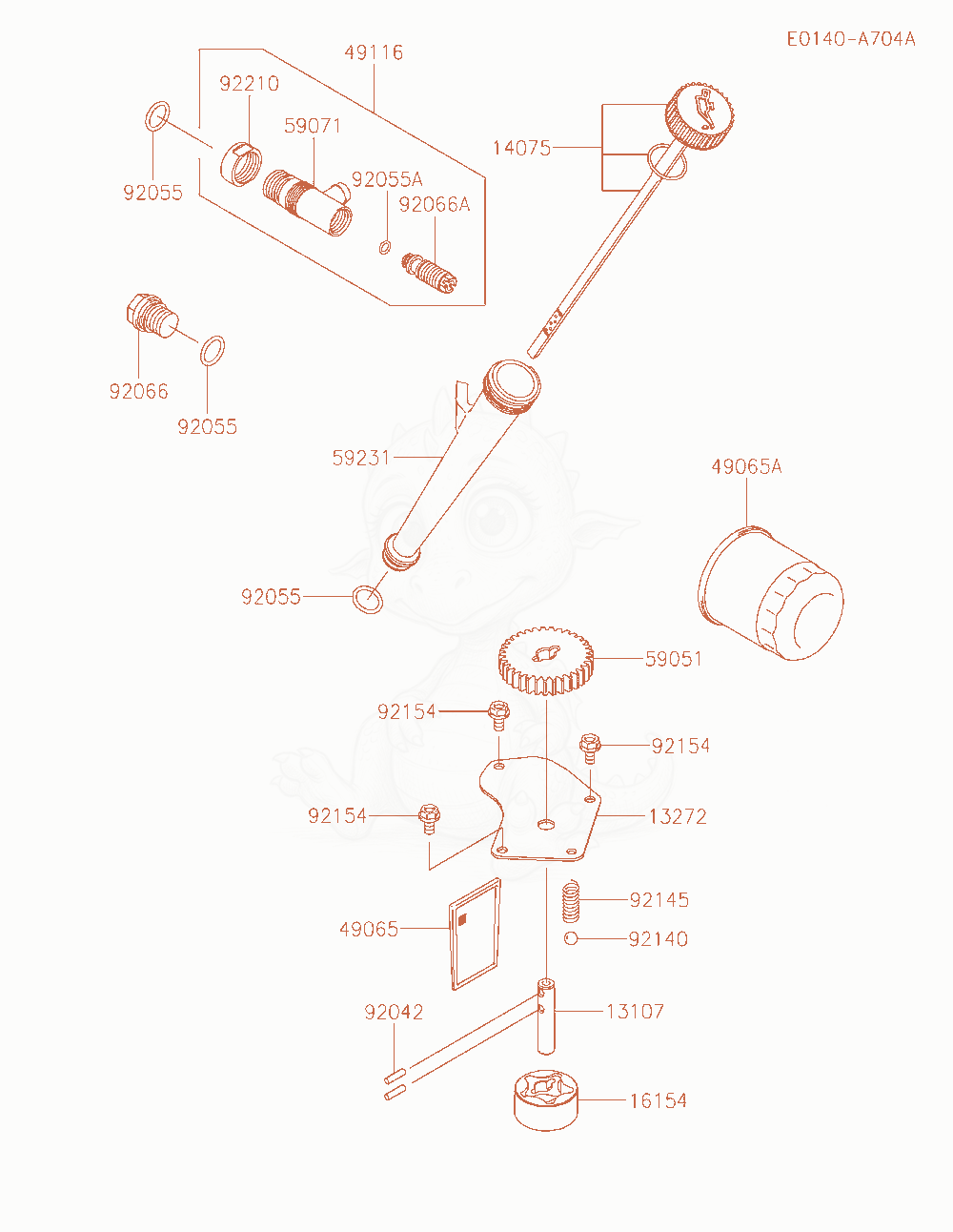 Exploded parts diagram of the Lubrication-Equipment of a Kawasaki FX850V-AR38 engine, with numbered balloons