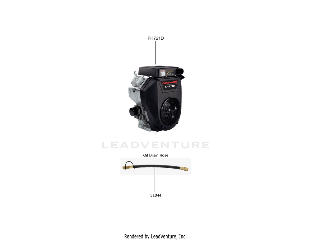 Despiece del Replacement Engine / Accessories de un motor Kawasaki FH721D-AS01, con globos numerados
