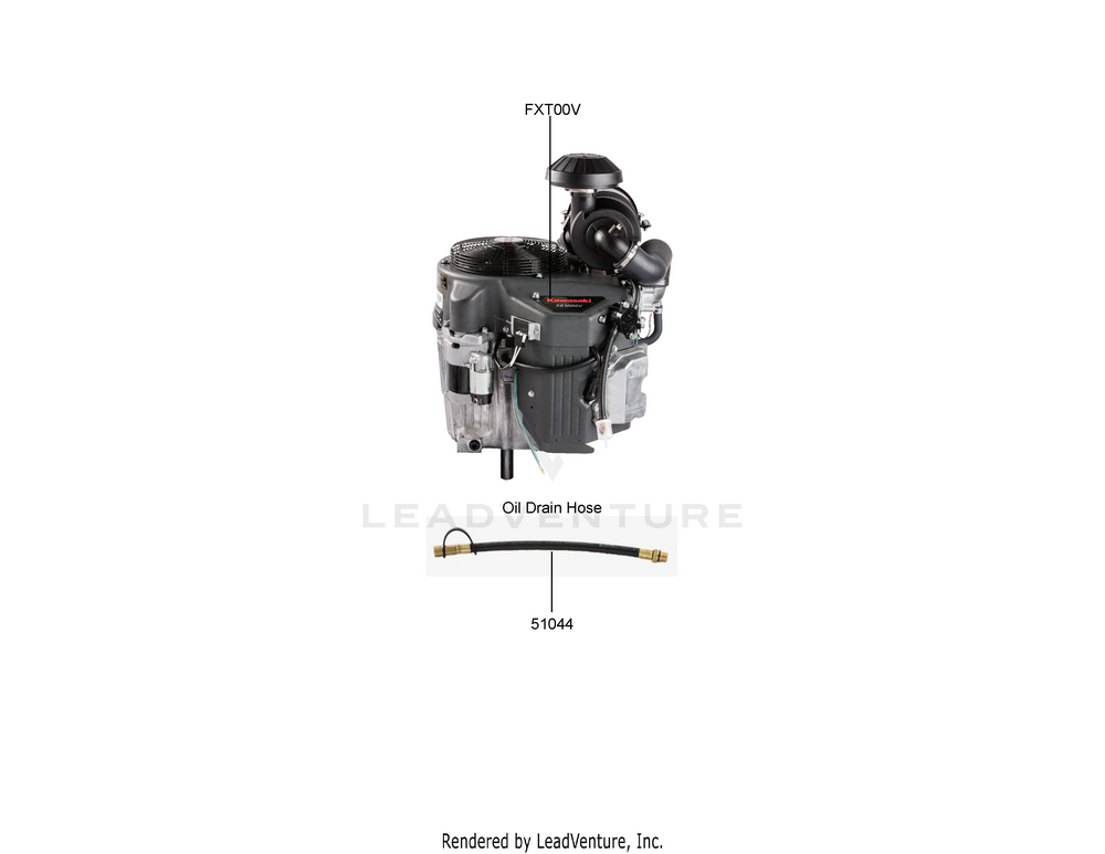 Exploded parts diagram of the Replacement Engine / Accessories of a Kawasaki FXT00V-HS00 engine, with numbered balloons